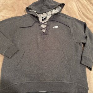 Nike women's Charcoal Lace-Up Hoodie